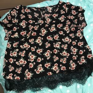 Flowery print top